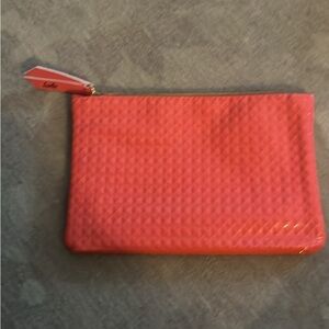 Ipsy Coral Quilted Pouch